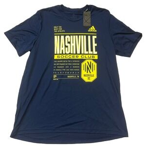 Adidas Nashville SC AEROREADY T-Shirt Men's XL Navy Blue Soccer Short Sleeve MLS